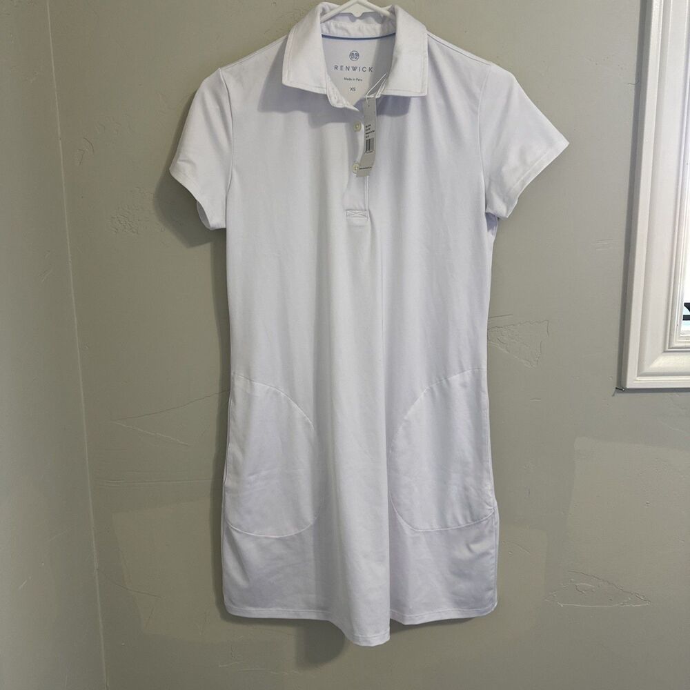 Renwick NWT White Golf Dress Women’s Size XS Pockets Performance Polo
